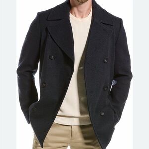 Cole Haan Charcoal wool Peacoat for Men